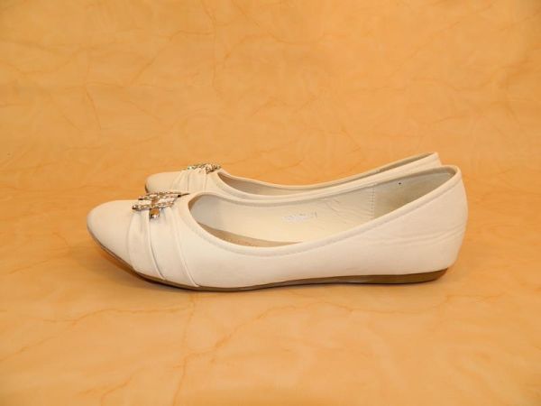 SDS Ballerinas Creme mit Silber Gr. 41