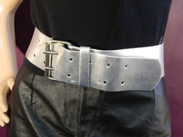 Gürtel, Silber metallic