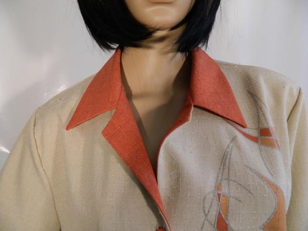 Hemd Beige Orange Gr. XXL