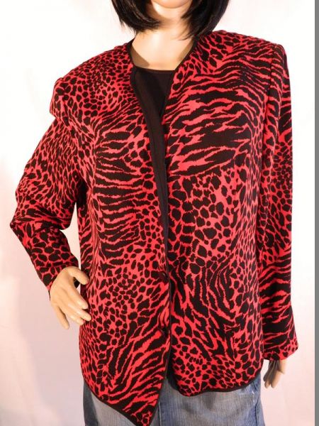 Fink Jacke Rot/Schwarz, Gr. 46