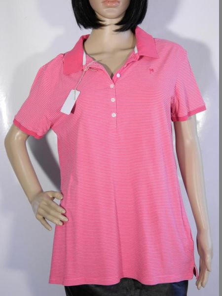 Poloshirt Pink Gestreift Gr. 44/46