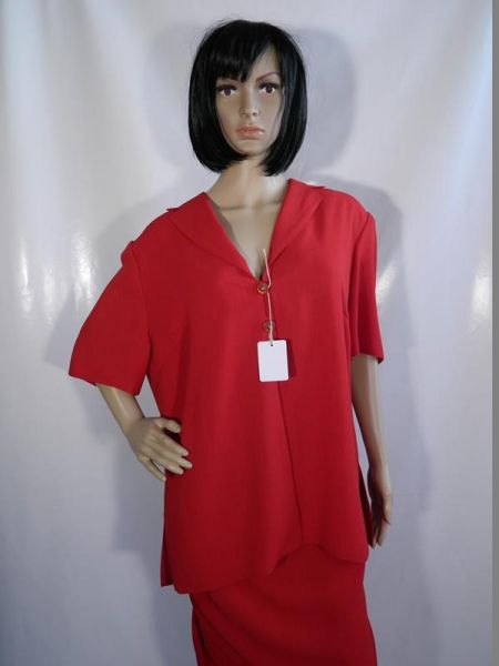 YSS Bluse mit Rock Rot Gr. 24 (2-teilig)