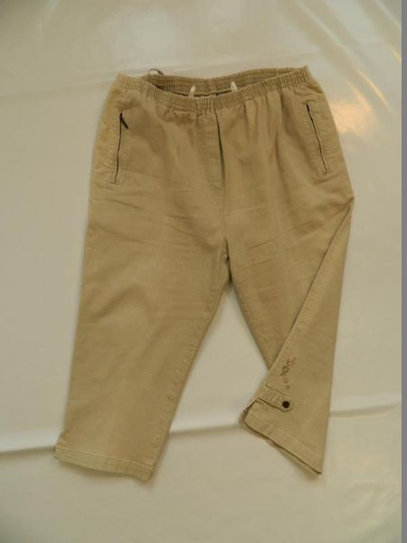 Caprihose Gummizug Creme beige Gr. 48