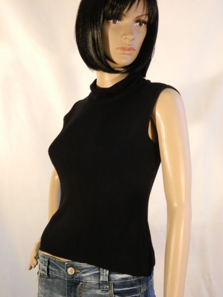 Ärmelloser Feinstrick-Pullover, Größe: L