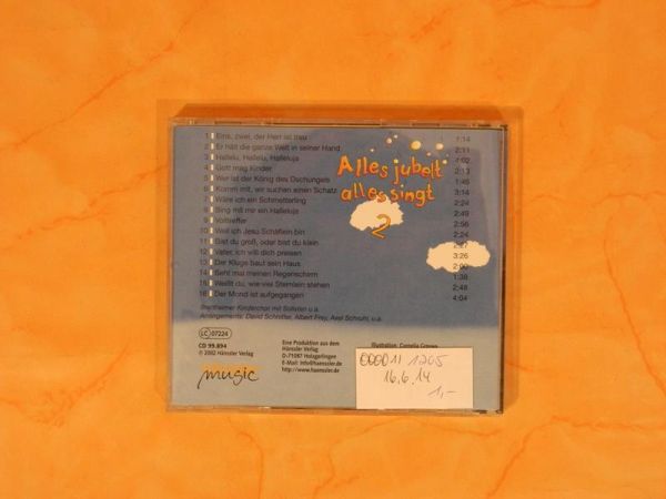 Lieder-CD "Alles jubelt, alles sing" die Zweite