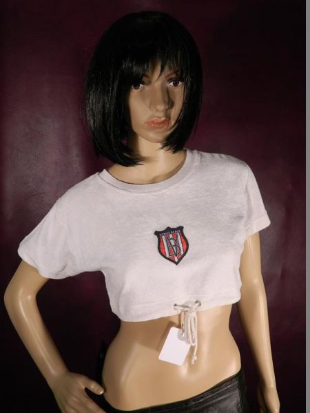 Venice Beach Sportpullover Frottee Weiss Bauchfrei Gr. S