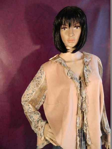 C&A Bluse, Braun, Gr. 48