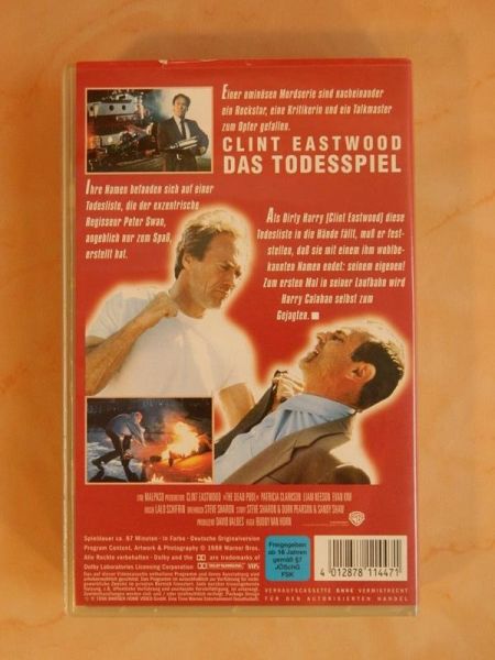 VHS "Das Todesspiel (Dirty Harry)"