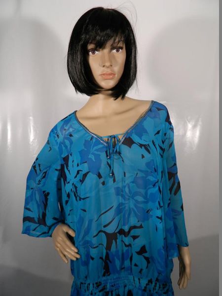 Sea Side Bluse Türkis Gr. 48/50