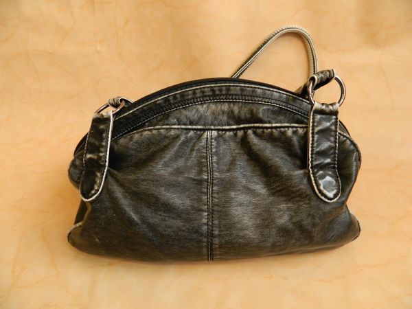 Handtasche Grau Used-Look