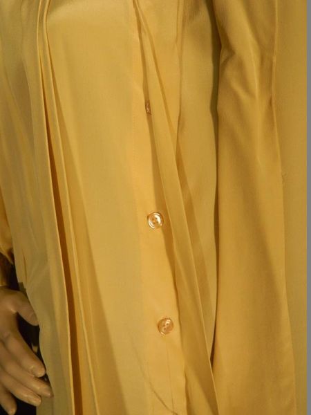 Peter Hahn Bluse Seide Sandfarben Gr. 46