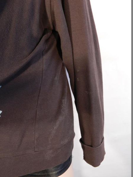 MB Sweat-Jacke Braun Blumenaufdruck Gr. 46/48