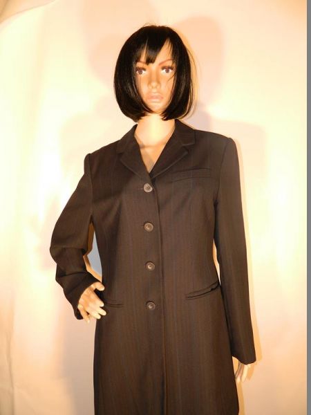 Barisal Blazer und Rock Schwarz mit blauen Streifen Gr. 40