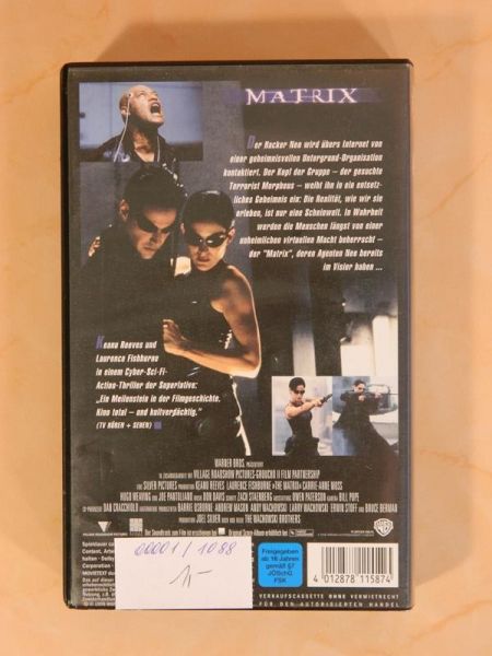 VHS "Matrix" mit Keanu Reeves