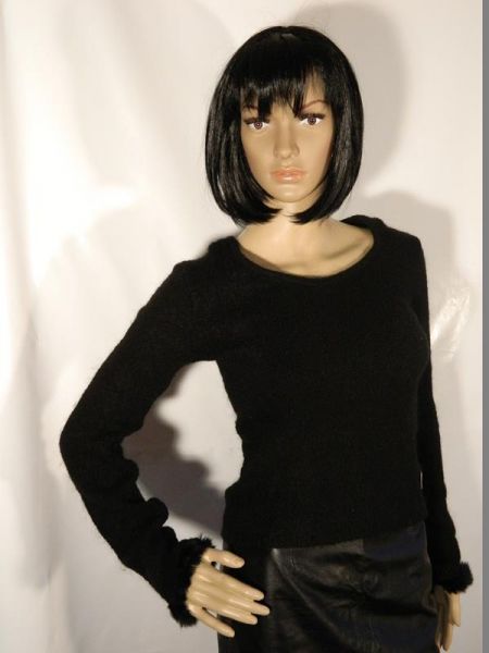 Jiggy Strickpullover Schwarz Gr. S