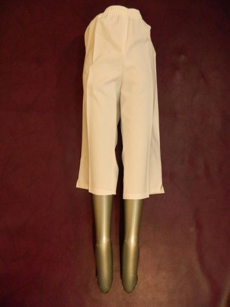 3/4 Hose Weiß Gummizug Gr. 48