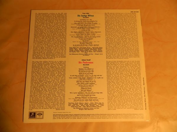 LP Die lustige Witwe, Lehar und die Fledermaus, Strauss