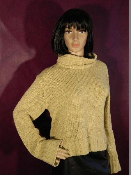 Strickpullover Sandfarben glitzernd 40/42
