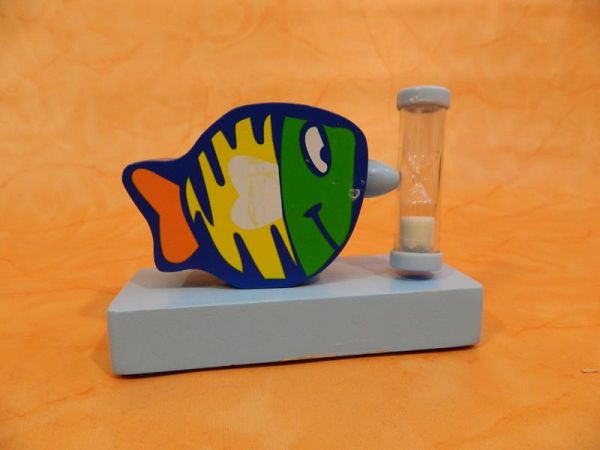 Sanduhr Fisch blau