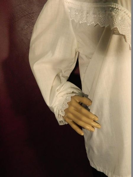 Classic Bluse Weiß mit Stick Gr. XXL