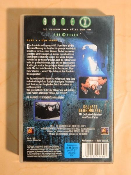 VHS "Akte X - Sonderedition. Der Feind"