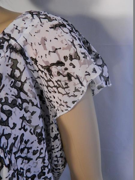 Ann Christine Shirt Weiß mit Muster Gr. L