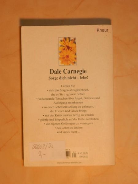 "Sorge dich nicht - lebe!" von Dale Carnegie
