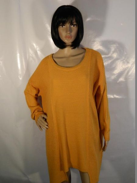 Janina Pullover Strick Lang Senf Gr. 40