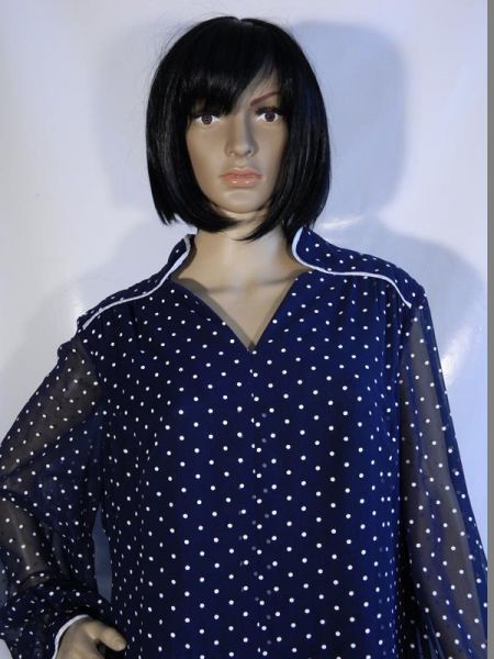 Esco Kleid Blau/Weiss Punkte Gr. 23/46