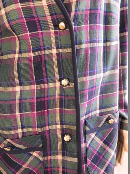 Frankenwälder Jacke Grün Kariert, Gr. 48