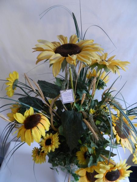 Bodenvase, Sonnenblumen