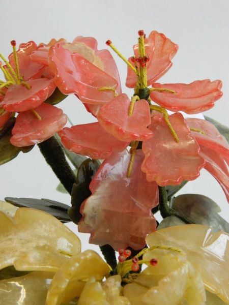 Deko Edelstein-Blumen in Schale