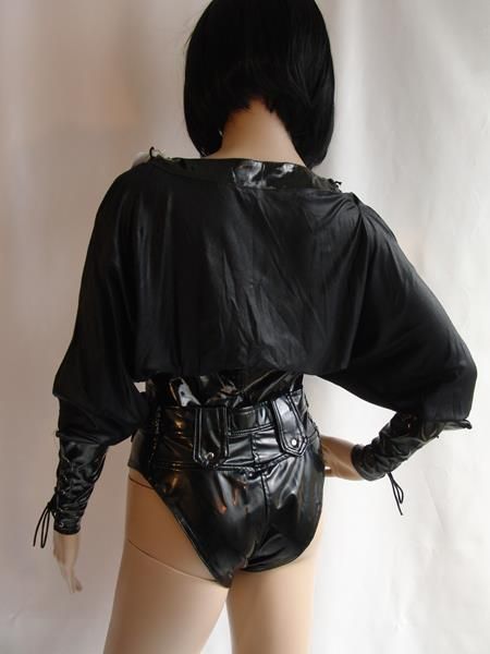 Phaze Gothic-Oberteil Lack/Elasthan-Mix Gr. S