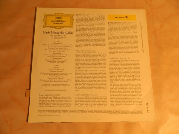 LP Maria Meneghini-Callas "La Gioconda"