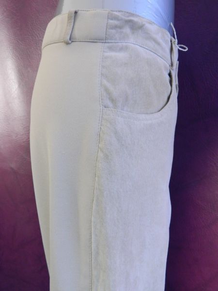 Hose, Veloursleder/Stoff-Mix Gr. 40