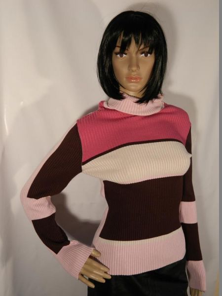 Vero Moda Pullover Rosa/Braun gestreift Gr. M