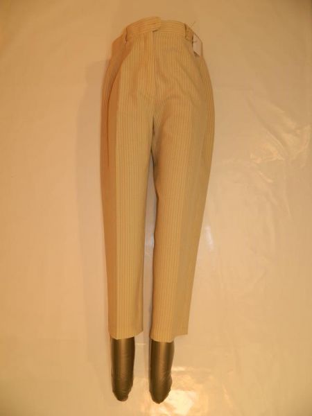 Stoffhose Beige gestreift Gr. 44