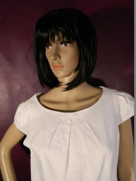 Kleid Weiß Leinen Gr. 38