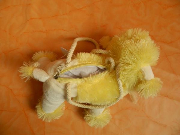 Stofftier Pudel verwendbar als Tasche