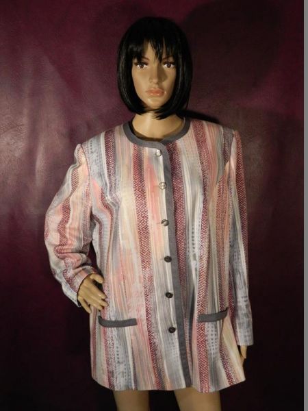 Jacke Rosa Streifen Gr. 48