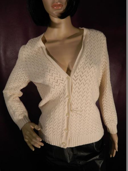 Strickjacke Beige Gr. 46