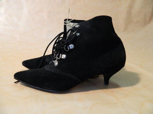 Stiefeletten Wildleder schwarz Gr. 6