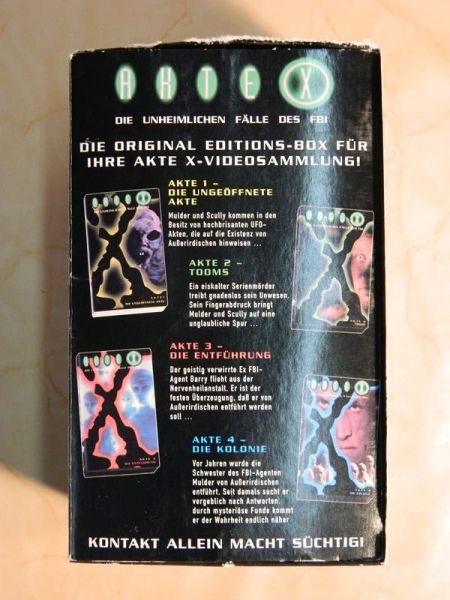 VHS "Akte X" Editions-Box - enthält Akte 1-4