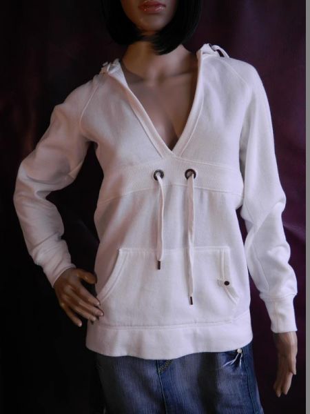 Colors Of The World Pullover Weiß mit Kapuze, Gr. M