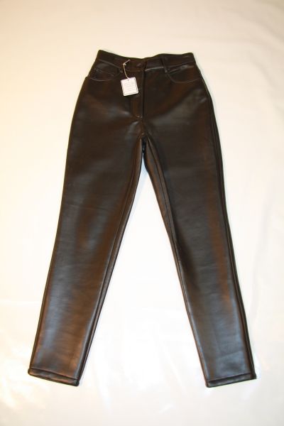 Lederhose Kunstlederoptik schwarz Gr.34