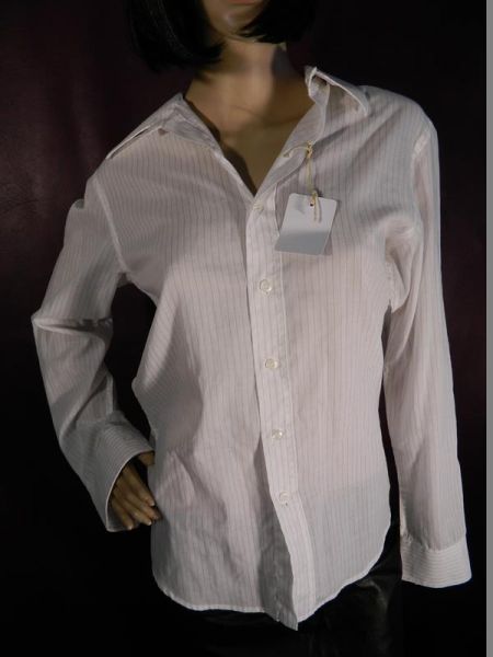 Smog Hemd Creme gestreift Gr. S