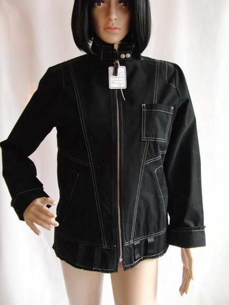 Baumwolljacke in Schwarz Baumwolle Gr.S