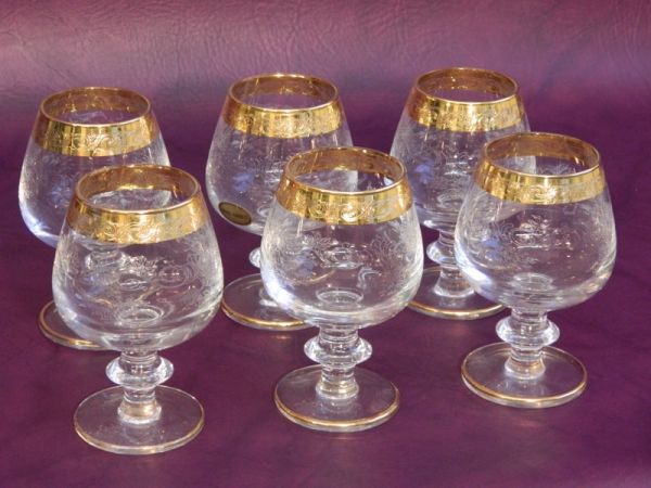 Cognac-Gläser Murano, 6 Stück