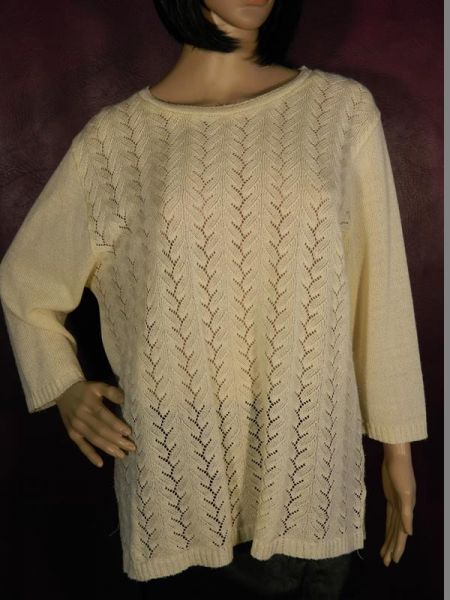 Knit Strickpulli Creme Gr. XXL