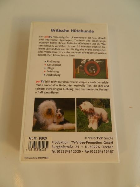 Video-Kasette, Britische Hütehunde